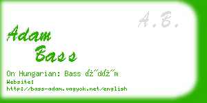 adam bass business card